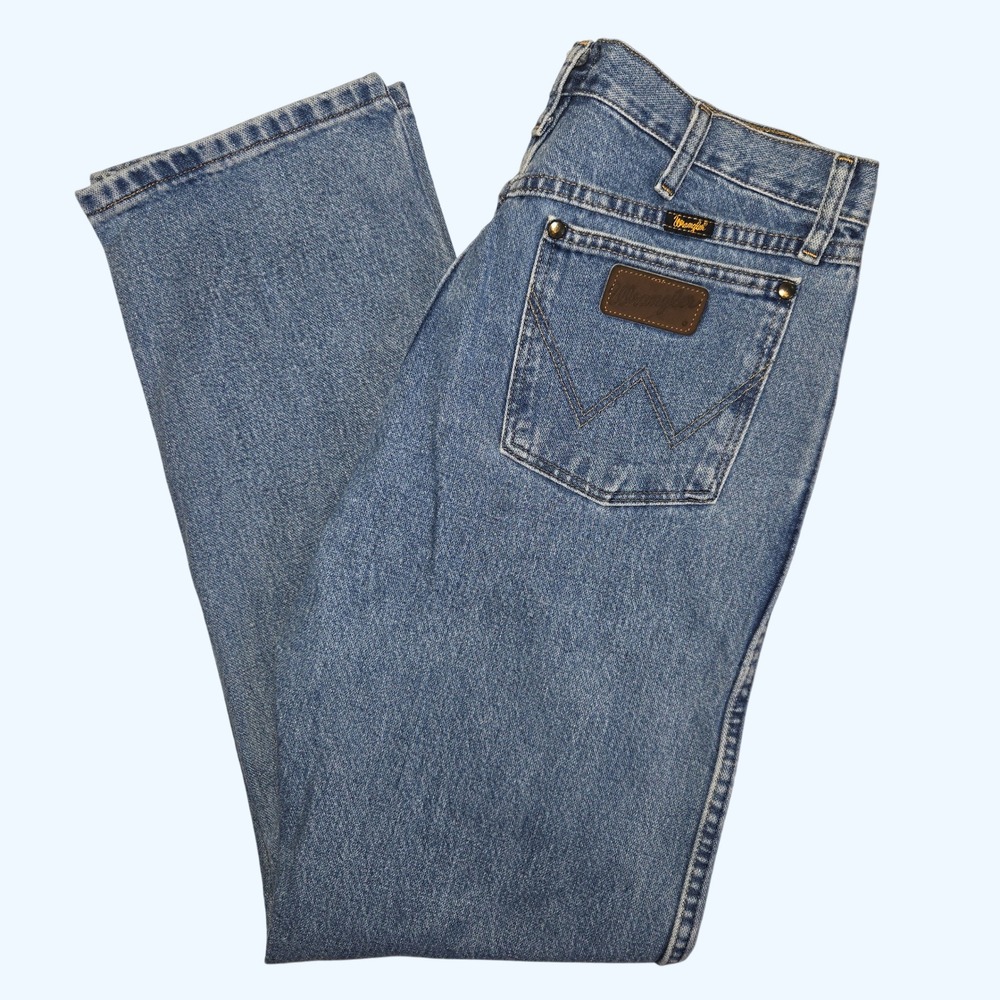Wrangler 47MWZ Premium Performance Cowboy Cut Regular Fit Jeans Blue Mens 34x32